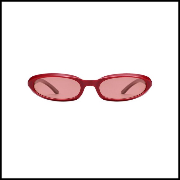 Retro Rectangle Cat Eye Polarized Sunglasses with Plastic Frames